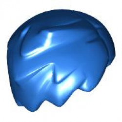 Minifigure, Hair Short Tousled with Side Part and Lock Sticking Up: {ярко син}