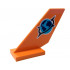 Tail Shuttle with Medium Azure and Dark Blue Globe with Black Spiked Ring (Jungle Explorer Logo) Pattern: {ярко оранжев}