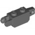 Hinge Brick 1 x 2 Locking with 1 Finger Vertical End and 2 Fingers Vertical End: {тъмно каменно сив}