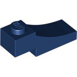 BRICK 1X3,OUTSIDE HALF ARCH,W/ CUTOUT: {земно син}