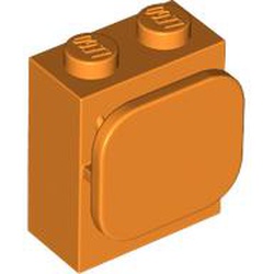 BRICK 1X2X2, W/ FUNCTION, NO. 1: {ярко оранжев}