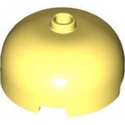 Brick, Round 3 x 3 x 1 1/3 Dome Top - Open Stud: {студено жълт}