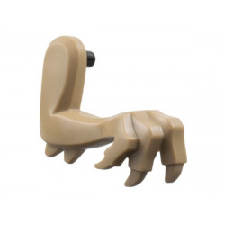 Dinosaur Leg Small (Front) with 2 Elbow Spikes with Molded Black Pin Pattern - Right: {пясъчно жълт}