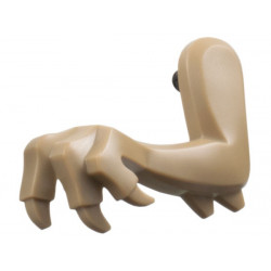 Dinosaur Leg Small (Front) with 2 Elbow Spikes with Molded Black Pin Pattern - Left: {пясъчно жълт}