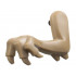 Dinosaur Leg Small (Front) with 2 Elbow Spikes with Molded Black Pin Pattern - Left: {пясъчно жълт}