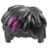 Minifigure, Hair Short Layered Mop Top with Magenta Streaks Pattern: {черен}