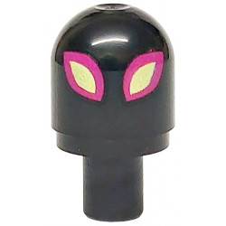 Bar with Light Cover (Bulb) / Bionicle Barraki Eye with Magenta and Yellowish Green Eyes Pattern (DoomBlob): {черен}