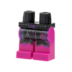 Hips and Magenta Legs with Black Loincloth, Smily Face, Dark Purple Trim Pattern: {черен}