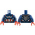 Torso Armor, Silver and White Star with Wings, Red Stripes Pattern / Dark Blue Arms / Red Hands: {земно син}