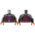 Torso Dark Purple Armor, Silver Plates, Metallic Pink Blades, Red Trim and Wolf on Back Pattern / Pearl Dark Gray Arms / Red Hands: {титаниево метален}
