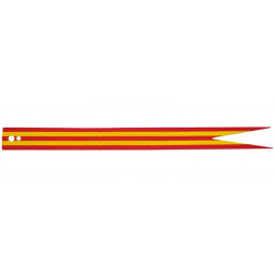 Cloth Banner Flag Pointed Ends with 3 Red and 2 Yellow Stripes Pattern: {мултикомбинация}