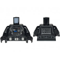 Torso SW TIE Pilot, Life Support System, Tubes, Belt with Buckle, Boxes and Dot, Creases on Back Pattern / Black Arms with Imperial Logo Pattern / Black Hands: {черен}