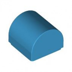 PLATE 1X1X2/3, OUTSIDE BOW: {тъмно небесносин}