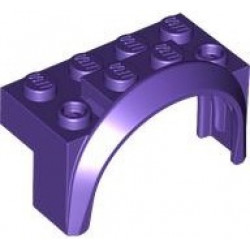 Vehicle, Mudguard 4 x 2 1/2 x 2 with Arch Round: {светло виолетов}
