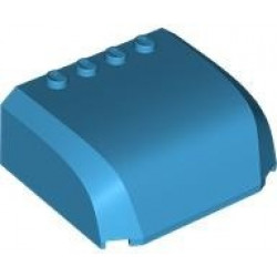 Windscreen 5 x 6 x 2 Curved Top Canopy with 4 Studs: {тъмно небесносин}