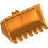 SHOVEL 4X6X2 1/3 FRIC/FORK: {ярко оранжев}