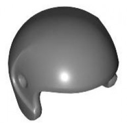 Minifigure, Headgear Helmet Sports / Flight: {тъмно каменно сив}