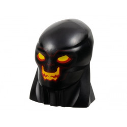 Large Figure Head Modified with Elongated Skull and Thick Neck with Red and Yellow Eyes, Dark Red Contours, Open Mouth Smile with Bright Light Orange Teeth Pattern (The Infinity Saga Surtur): {черен}