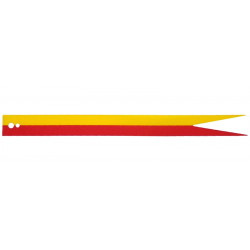 Cloth Banner Flag Pointed Ends with Red and Yellow Halves / Stripes Pattern: {мултикомбинация}
