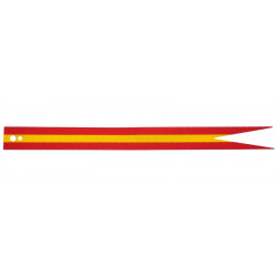 Cloth Banner Flag Pointed Ends with 2 Red and 1 Yellow Stripe Pattern: {мултикомбинация}