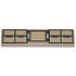 Tile 1 x 4 with Black and Gold Rectangles Pattern (BrickHeadz Batman (Batman v Superman) Utility Belt): {пясъчно жълт}