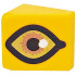 Slope 30 1 x 1 x 2/3 with Copper and Gold Eye with White Glint and Black Outline Pattern: {огнено жълто-оранжев}