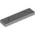 Tile 1 x 4 with Dark Bluish Gray Bent Lines Pattern (BrickHeadz Iron Man MK5 Helmet Visor Bottom): {умерено каменно сив}