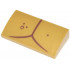 Slope, Curved 2 x 4 x 2/3 with Bottom Tubes with Reddish Brown Curved Lines and Dots Pattern: {топло златист}