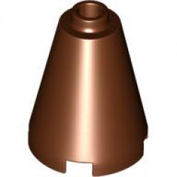 Cone 2 x 2 x 2 - Open Stud: {червеникаво-кафяв}