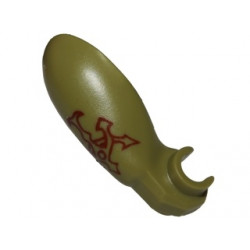 Arm SW Jabba The Hutt with Reddish Brown Tattoo Pattern: {маслинено зелен}