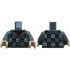 Torso Plaid Jacket with Black and Light Bluish Gray Squares and Silver Zipper over Dark Red Shirt Pattern / Dark Bluish Gray Arms / Light Nougat Hands: {тъмно каменно сив}
