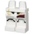Hips and Legs with SW Stormtrooper Black and Light Bluish Gray Markings, Dark Red Strap, and Gold Cracks Pattern: {бял}