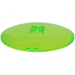 Dish 10 x 10 Inverted (Radar) - Solid Studs: {прозрачно ярко зелен}