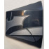 Wedge 4 x 3 Triple Curved No Studs with Silver Batman Logo and Armor Plates with Dark Bluish Outlines Pattern Model Left Side: {черен}
