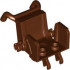 Minifigure, Utensil Wheelchair Seat with Open Sides and High Arm Rests: {червеникаво-кафяв}