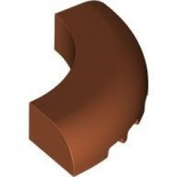 Brick, Round Corner 5 x 5 without Studs: {тъмно оранжев}