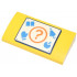 Slope, Curved 2 x 4 x 2/3 with Bottom Tubes with White Sign, Orange Question Mark, Dark Azure Book, Umbrella, Mitten, and Apple Pattern (Animal Crossing Recycle Bin): {ярко жълт}