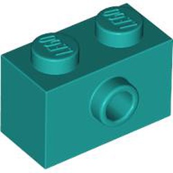 BRICK 1X2 W/ 1 KNOB: {ярко синьо-зелен}