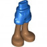 Mini Doll Hips and Shorts Folded Hem with Molded Medium Nougat Legs and Feet Pattern - Thin Hinge: {ярко син}