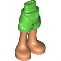 Mini Doll Hips and Shorts Folded Hem with Molded Nougat Legs and Feet Pattern - Thin Hinge: {ярко зелен}