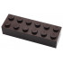Brick 2 x 6: {тъмно кафяв}
