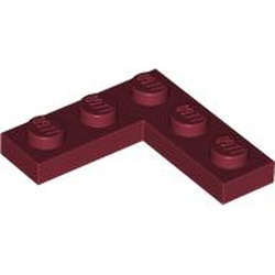 CORNER PLATE 1X3X3: {нов тъмно червен}