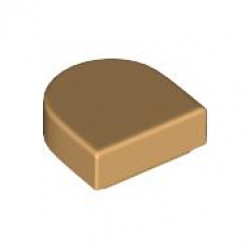 Tile, Round 1 x 1 Half Circle Extended: {умерен тан}