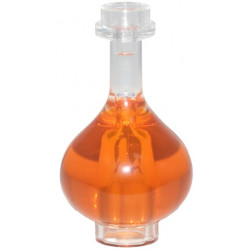 Minifigure, Utensil Bottle, Florence Flask with Molded Trans-Orange Fluid Pattern: {прозрачен}