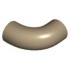 Brick, Round 1 x 1 d. 90 degrees Elbow Macaroni - No Stud - Type 2 - Axle Hole: {пясъчно жълт}