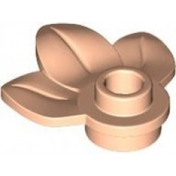 Plant Plate, Round 1 x 1 with 3 Leaves: {светло нуга}