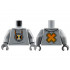 Torso Hoodie, Orange Drawstrings, White Hourglass with Bright Light Orange Sand, 'X' on Back Pattern / Flat Silver Arm Left / Light Bluish Gray Arm Right / Flat Silver Hand Left / Dark Bluish Gray Hand Right: {умерено каменно сив}