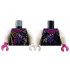 Torso Magenta Scarf and Spiral, Yellow Diamond, Silver Straps and Buckles, Dark Purple Ruffles Pattern / White Arms / White Hand Left / Magenta Hand Right: {черен}
