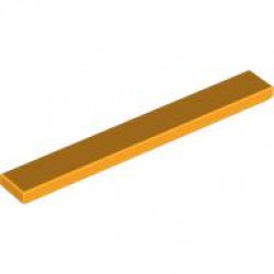 FLAT TILE 1X8: {огнено жълто-оранжев}