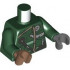 Torso Dark Silver Armor and Tube, Dark Tan Straps, Sand Green Trim Pattern / Dark Green Arms / Dark Bluish Gray Hand Left / Medium Brown Hand Right: {земно зелен}